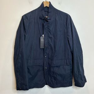 RW&Co Men’s Water Repellent Rain Jacket Navy Blue